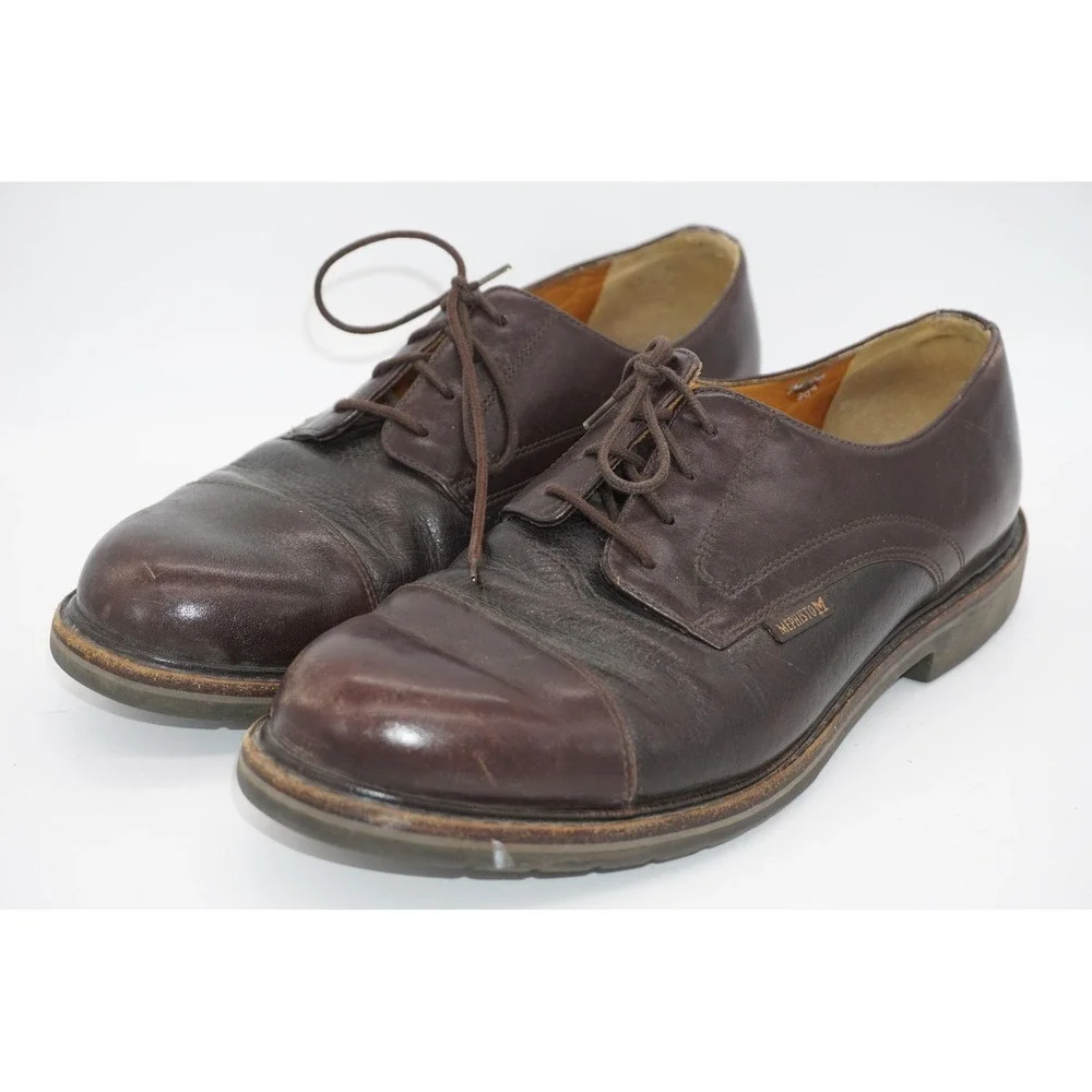 Mephisto Air Relax Shoes Brown Leather Derby Dress Casual Comfort Men's Size‎ 11